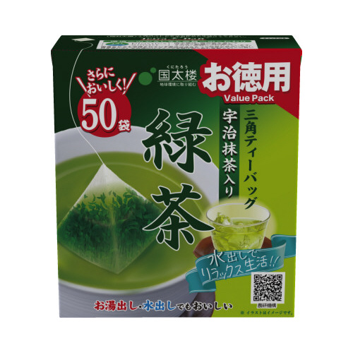 宇治抹茶入緑茶三角ティーパック２ｇｘ５０袋ｘ６※