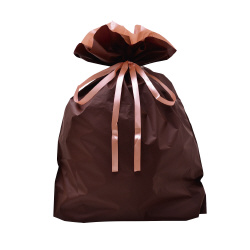 巾着袋　ブラウン　４５０×５６０＋１２０　１Ｐ