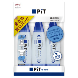 液体のり　アクアピット　１パック（３個入）Ｘ５