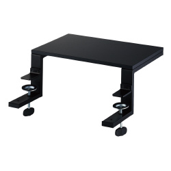 モニタースタンド　デスク拡張ボード　クランプ式　黒