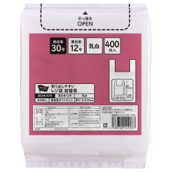 取り出しやすい箱入りレジ袋３０号乳白　詰替用×８