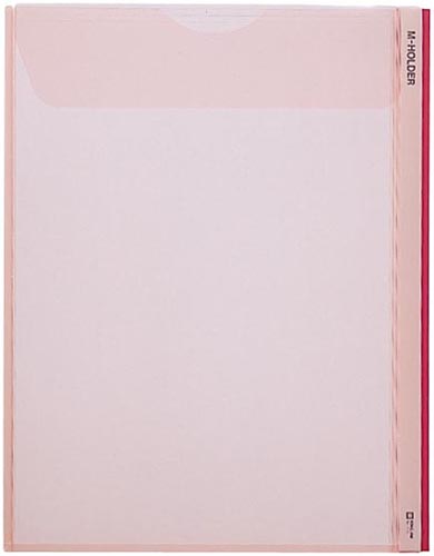 Ｍホルダー　Ａ４縦　収納幅１０ｍｍ　赤　５枚