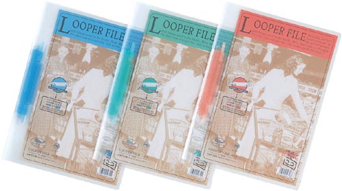 ルーパーファイル　背幅６ｍｍ　Ａ４縦　緑