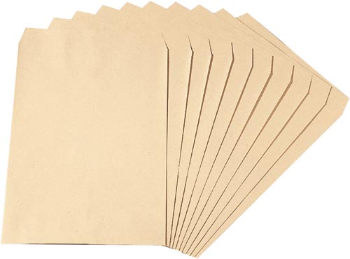 クラフト封筒（マチなし）　Ａ３　１００ｇ　１０枚入