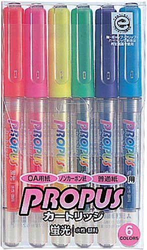 蛍光マーカー　プロパスカートリッジ　６色セット