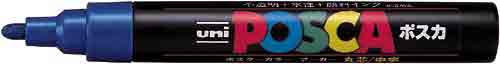 水性マーカー　ポスカ　中字　青