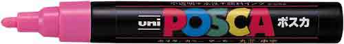 水性マーカー　ポスカ　中字　桃
