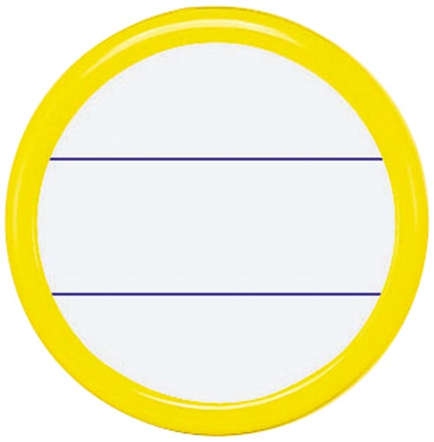 丸型名札　安全ピン・クリップ両用型　黄　１０個