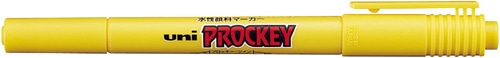 水性マーカー　プロッキー細・極細　黄