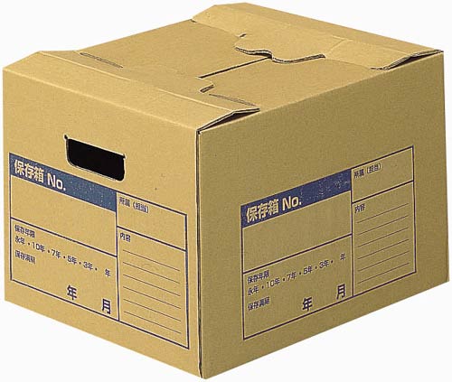文書保存箱　Ａ４ファイル用　フタ差し込み式　１０個
