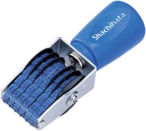 エルゴグリップ　回転ゴム印　６連２号　ゴシック体