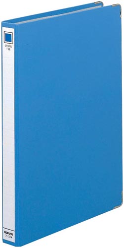 スプリングファイル　Ａ４縦　２穴　青　１０冊