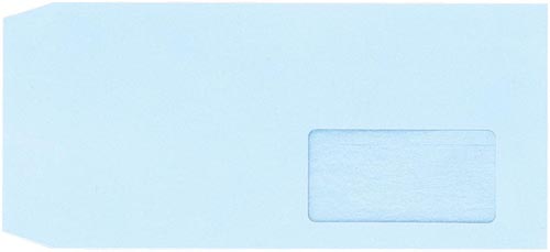 グラファン窓付封筒　長３　ブルー　１００枚入