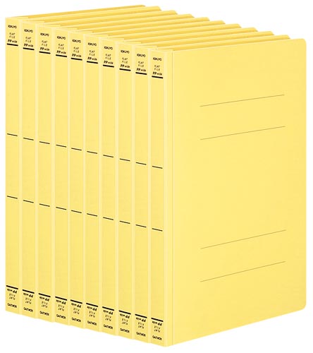 フラットファイル＜ＰＰワイド＞　Ａ４縦　黄　１０冊