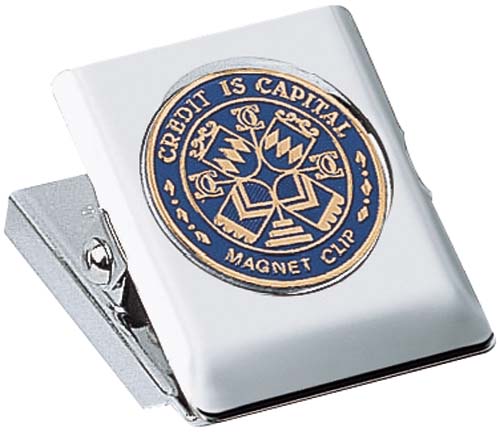 マグネットクリップ小　口幅３１ｍｍ青１０個入