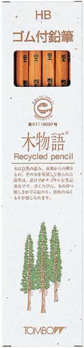 ゴム付鉛筆　木物語　ＨＢ　１２本入