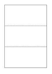 伝票用紙Ａ４白紙(３分割）ミシン目入り