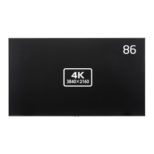 86型パブリック液晶ディスプレイ/3840×2160/USB Type-C、ミニD-Sub15ピン、HDMI、RS-232C、ステレオミニジャック/ブラック/スピーカ/〔3年保証〕