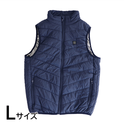 電熱ベスト すぐぬっく ベスト ネイビー Lサイズ