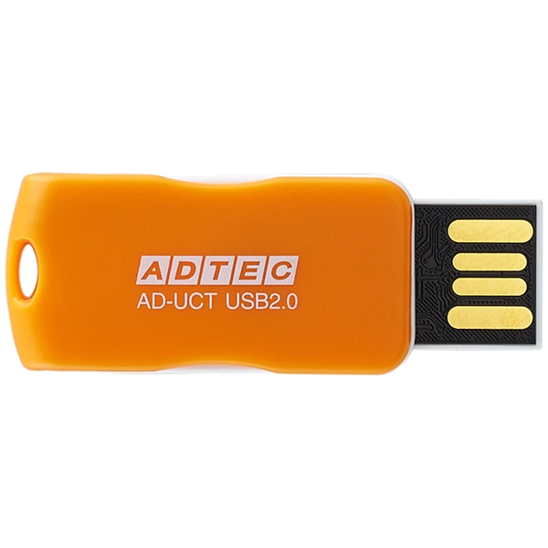 USB2.0 回転式フラッシュメモリ 8GB AD-UCT オレンジ