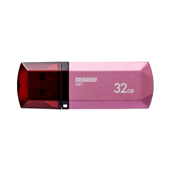 USB2.0 キャップ式フラッシュメモリ UKT 32GB パッションピンク