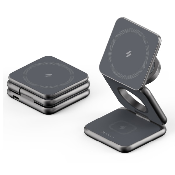 Mag 3 MagSafe対応 3in1 折りたたみトラベルチャージングステーション iPhone 12/13/14/15シリーズ、Apple Watch & AirPodsシリーズ用