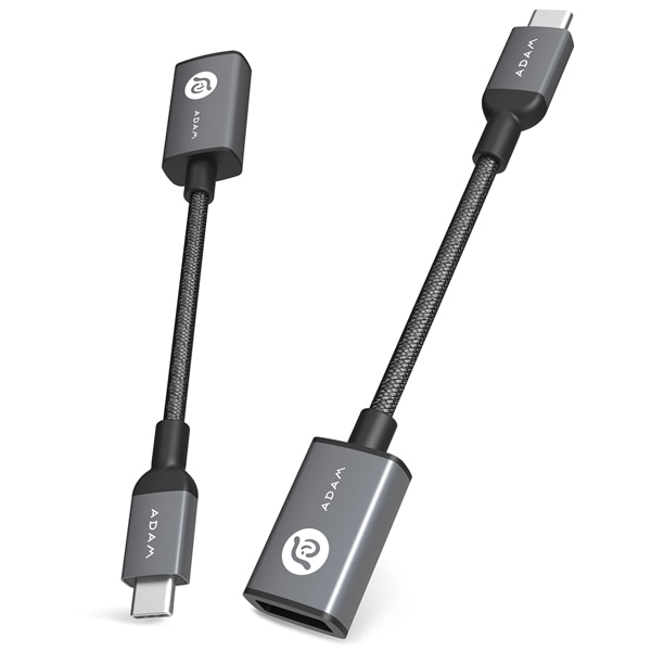USB Type-C - USB3.0 Standard-A変換アダプター グレー
