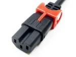 抜け防止 ロック電源ケーブル 1m C14-C15 Lock Slim 定格：15A/250V PSE