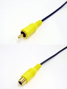 RCAプラグ（黄）/RCAソケット（黄） 同軸（1.5C） 75Ω同軸ケーブル 10m