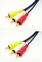 RCAプラグ（赤・白・黄）/RCAプラグ（赤・白・黄） 音声・映像用ケーブル 1m