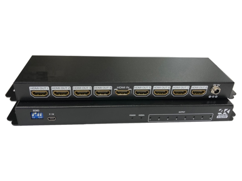 4K/60p（18Gbps）対応 HDMIスプリッター 1入力/8出力