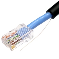 カテゴリ5e 屋外用ケーブル 単線 ストレート 黒 15m