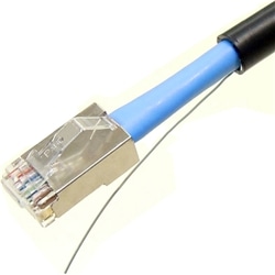 カテゴリ5e STP 屋外用ケーブル 単線 ストレート配線 黒 6m