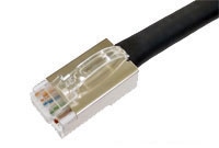 カテゴリ5e ロボットケーブル 撚り線 ストレート 黒(ケーブル仕様B) 4m