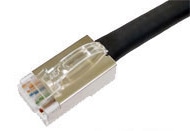 カテゴリ5e ロボットケーブル 撚り線 ストレート 黒(ケーブル仕様B) 10m