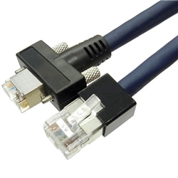 GigE Vision対応CAT5e LANロボットケーブル RJ45（片側スクリュー） 2重シールド 55m