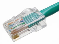 カテゴリ5e UTPケーブル 撚り線 ストレート 緑 日本製 1m