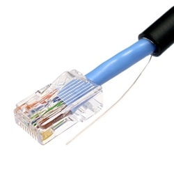 カテゴリ5e 屋外用ケーブル 単線 クロス 黒 5m