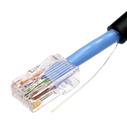 カテゴリ5e 屋外用ケーブル 単線 クロス 黒 30m