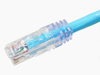 カテゴリ6A UTPケーブル 単線 ストレート配線 水色 80m