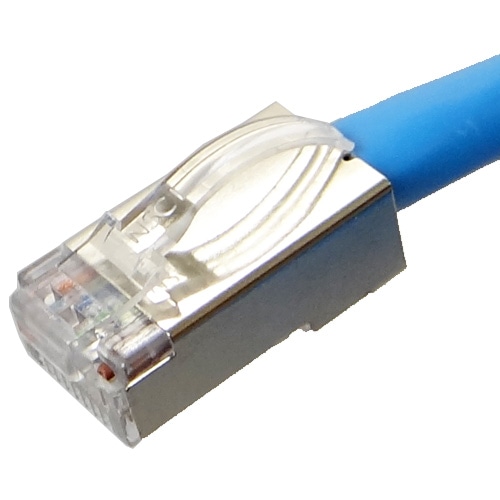 カテゴリ6 STPケーブル 単線 ストレート 水色 25m