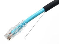 カテゴリ6 屋外用ケーブル 単線 1000BASE-TXクロス 黒 40m