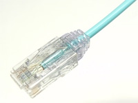 カテゴリ6 スリム（細径）ケーブル 単線 1000BASE-TXクロス 水色 2m