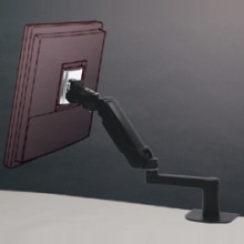 大画面ディスプレイモニター搭載用 3軸アームスタンド(ブラック)