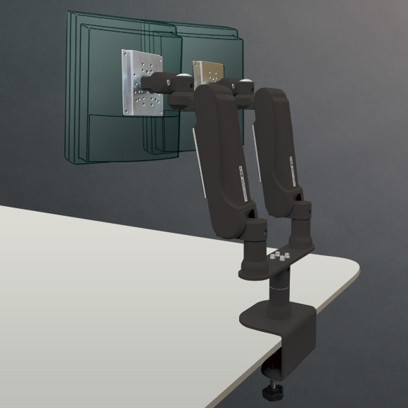 G1AX 2基搭載クランプ取付式 並行設置型ダブルアーム（ブラック）