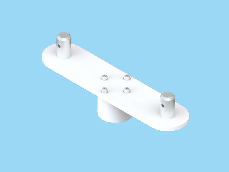 PS4X/PS5シリーズ専用 ダブルアーム用 支柱アダプタ（ホワイト）