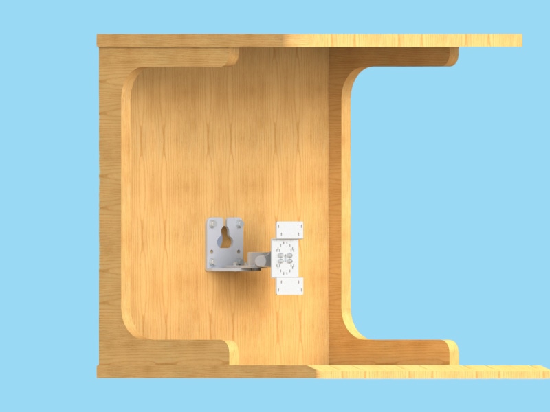 4Kg対応1軸タイプ 壁取付金具