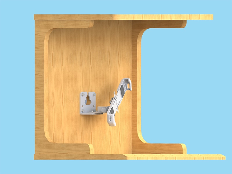 対角固定式タブレット搭載用 ハイブリットチルト機構 上下可動型1軸タイプ 壁取付式アーム