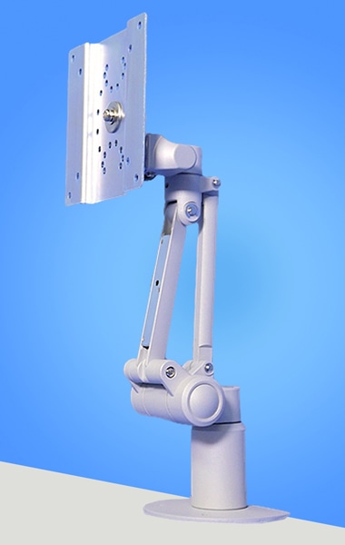 ハイブリットチルト機構2Kg対応 上下可動型ディスプレイアーム 本体ユニット（シルバー）