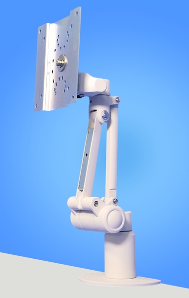 ハイブリットチルト機構2Kg対応 上下可動型ディスプレイアーム 本体ユニット（ホワイト）